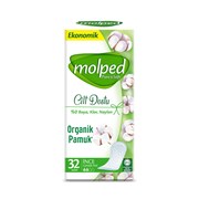 Molped Pure& Soft Günlük Ped 32 Li Doğal Pamuk Özlü