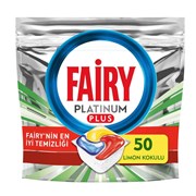 Fairy Platinum Plus 50'Li Bulaşık Deterjanı Limon Kokulu