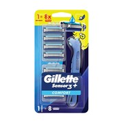 Gillette Sensor3+ Comfort 8'li Yedek Bıçağı Başlıklı Tıraş Makinesi