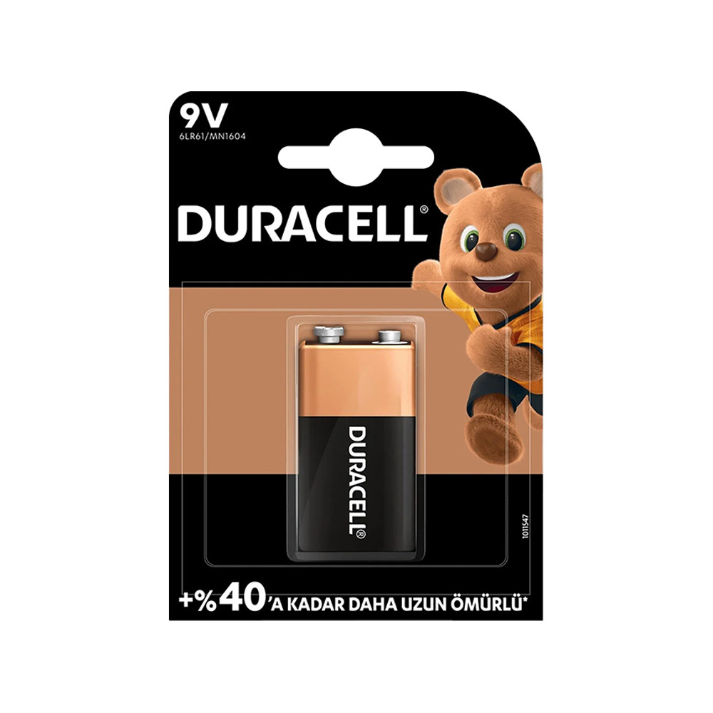 Duracell 9 Volt Pil K1 .