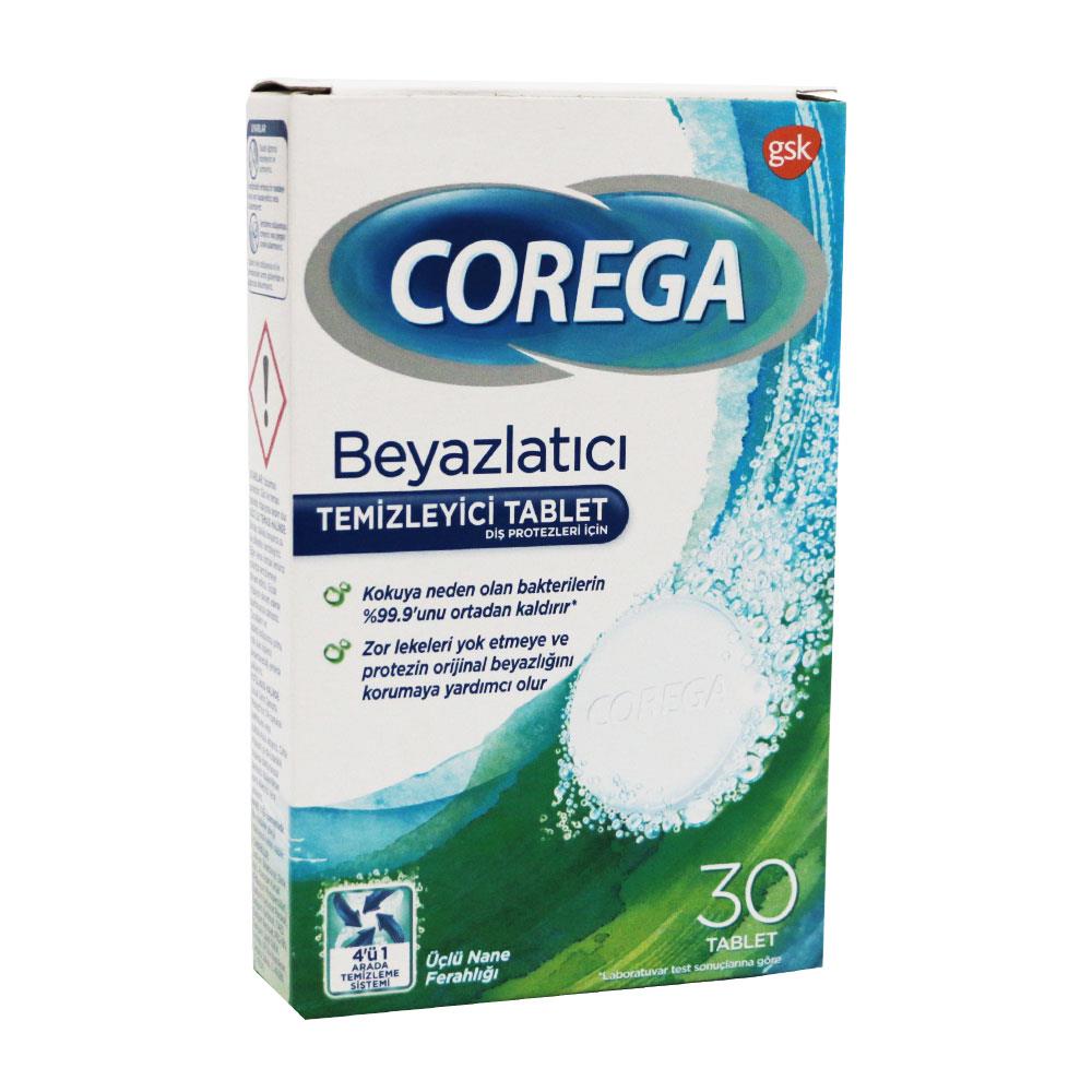 Corega Beyazlatıcı Temizlyeci Tablet 30 Lu
