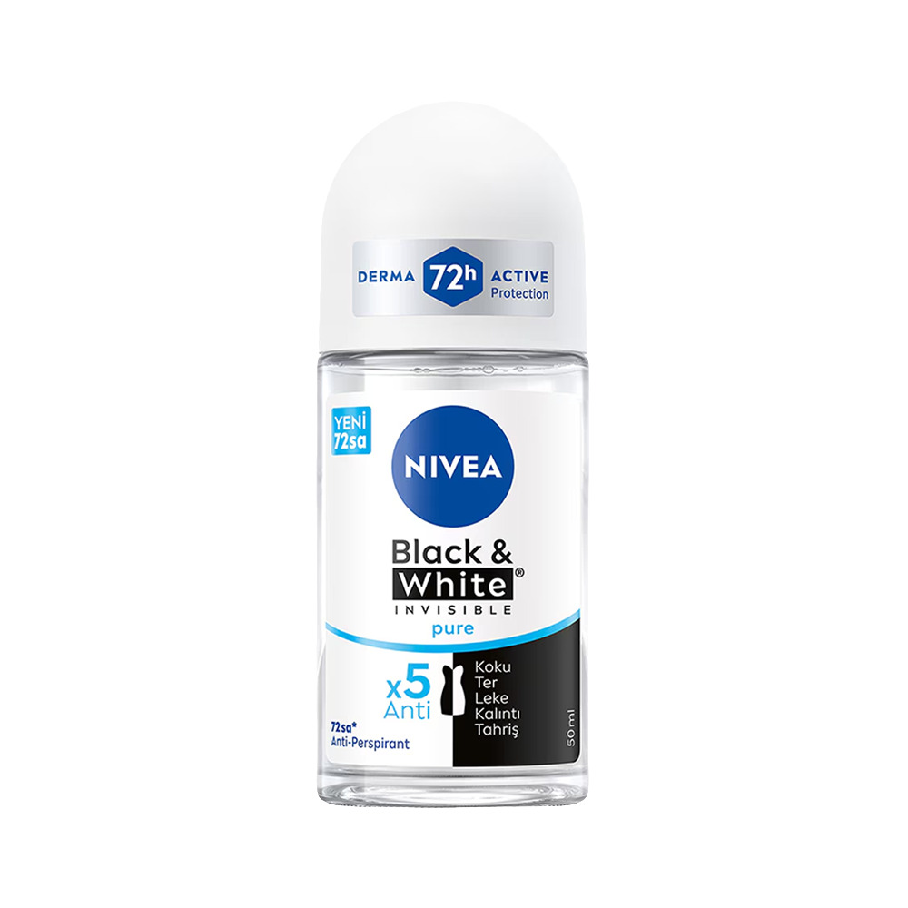 Nivea Invisible Black & White Pure Roll-On 50 Ml 