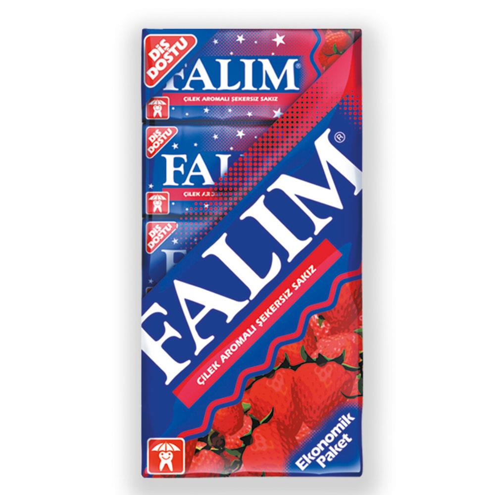Falım Çilek Aromalı Şekersiz Sakız 5*5’li 35 Gr