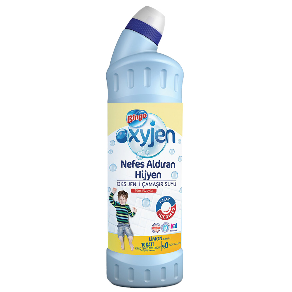 Bingo Oksıjenli Klorsuz Çamaşır Suyu 750 Ml Limon