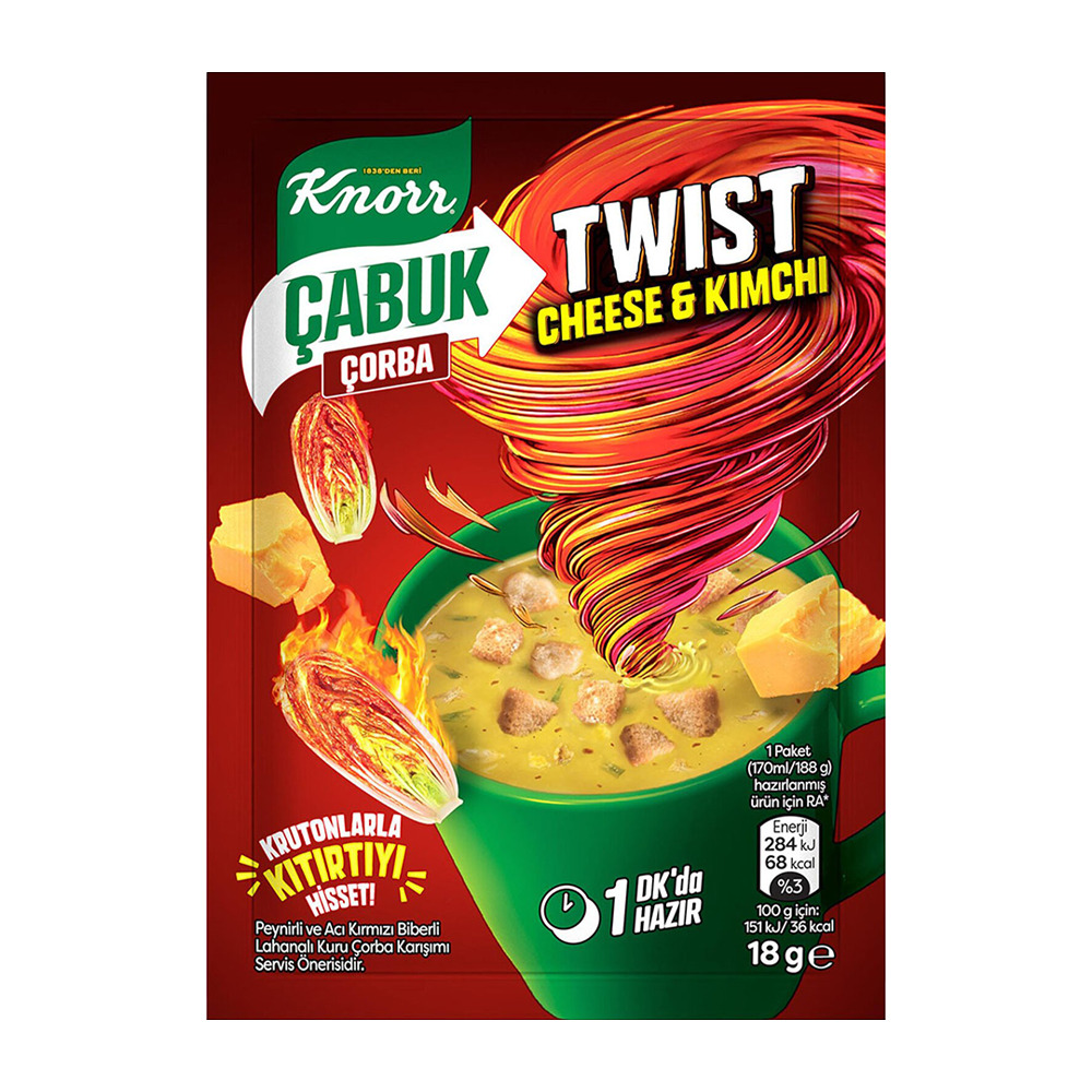 Knorr Çabuk Çorba Twıst Cheese&Kımchı