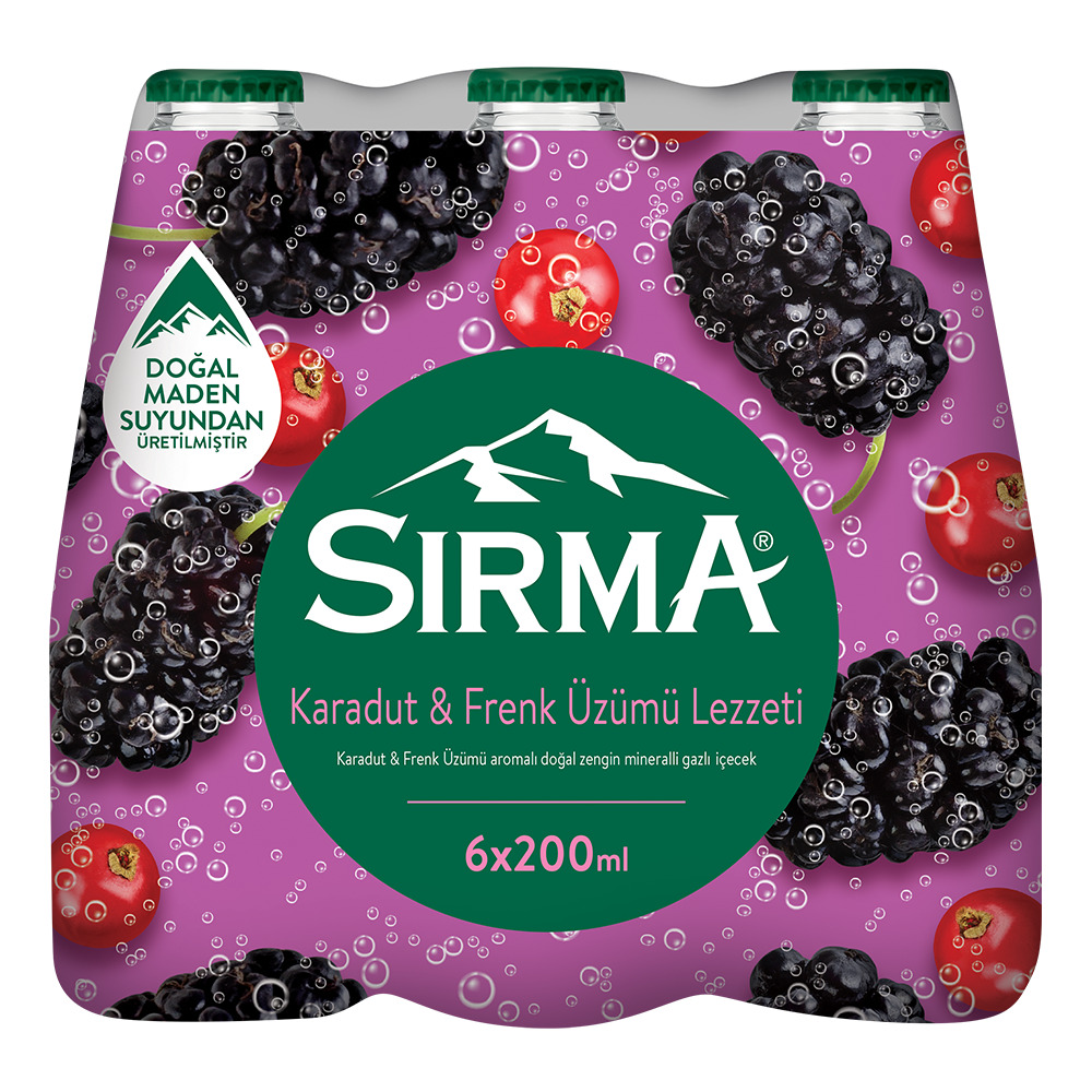 Sırma Soda Karadut Frenk Üzüm 6*200Ml