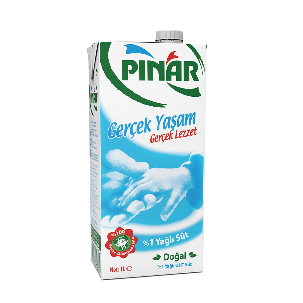 Pınar Gerçek Yaşam süt 1 Lt %1 Yağlı