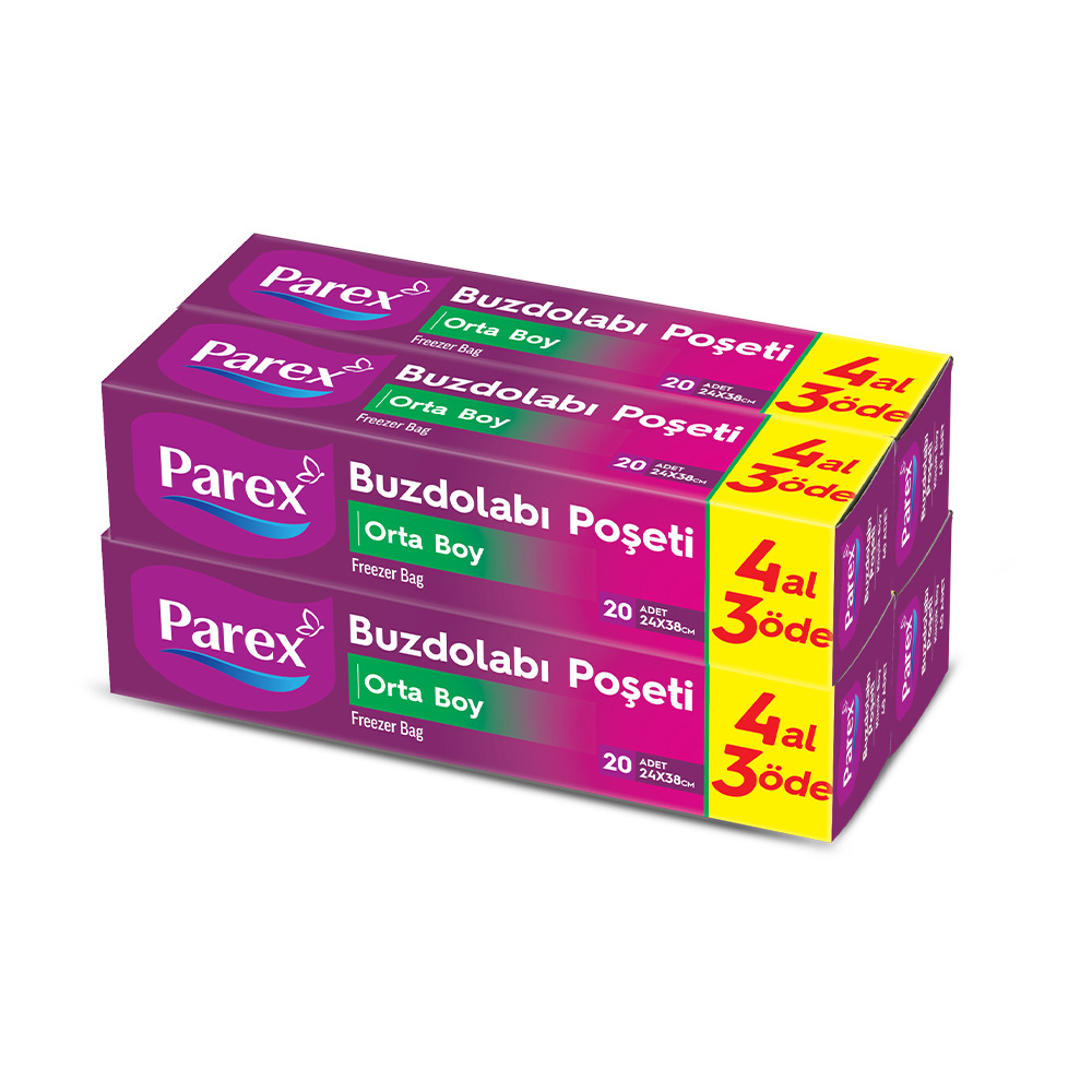 Parex Orta Buzdolabı Saklama Poşeti 4 Al 3 Öde 20*4