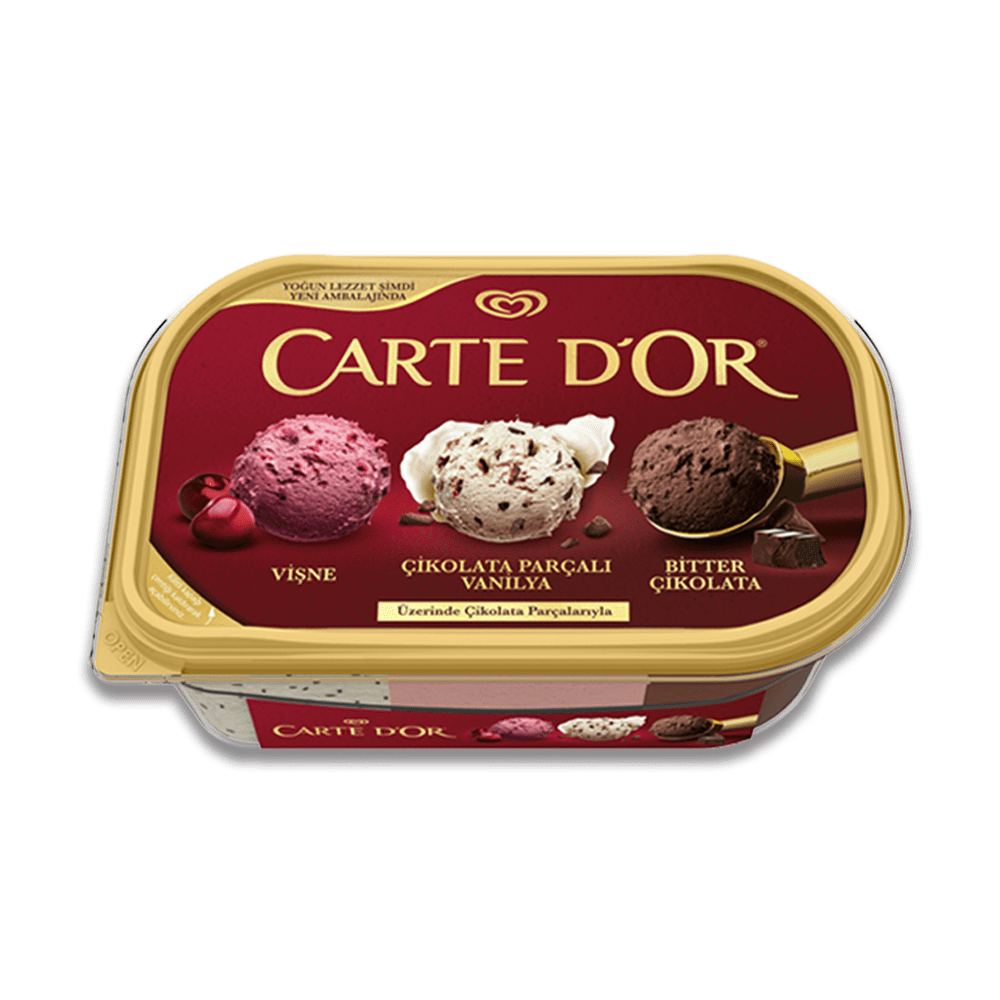 Carte D’or Çikolata Parçalı Kaymak Vişneli Bitter Çikolata 850Ml.
