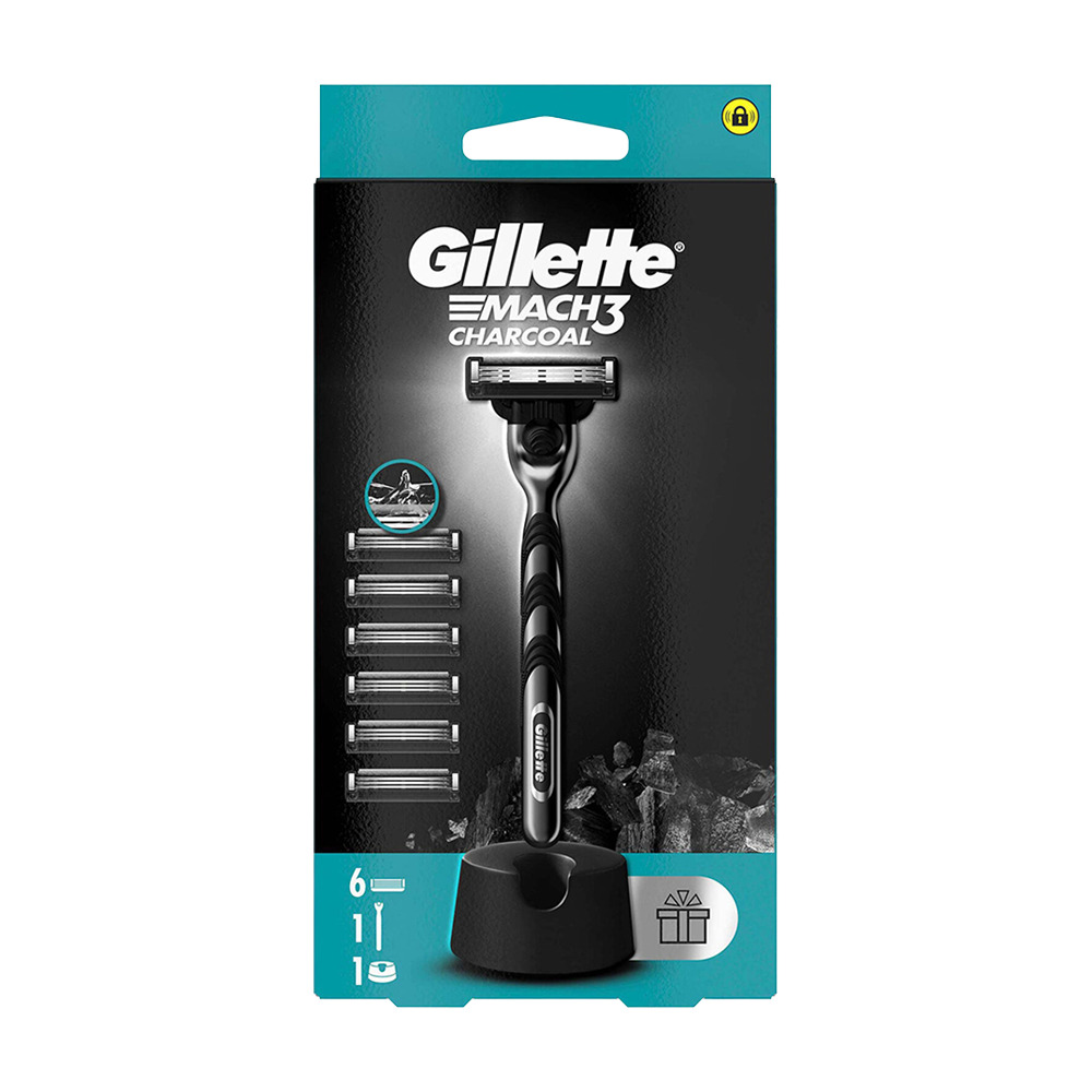 Gillette Mach3 Charcoal Tıraş Makinesi + 6 Yedek