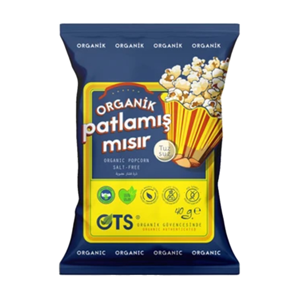 Ots Organik Patlamış Mısır Tuzsuz 70 Gr.