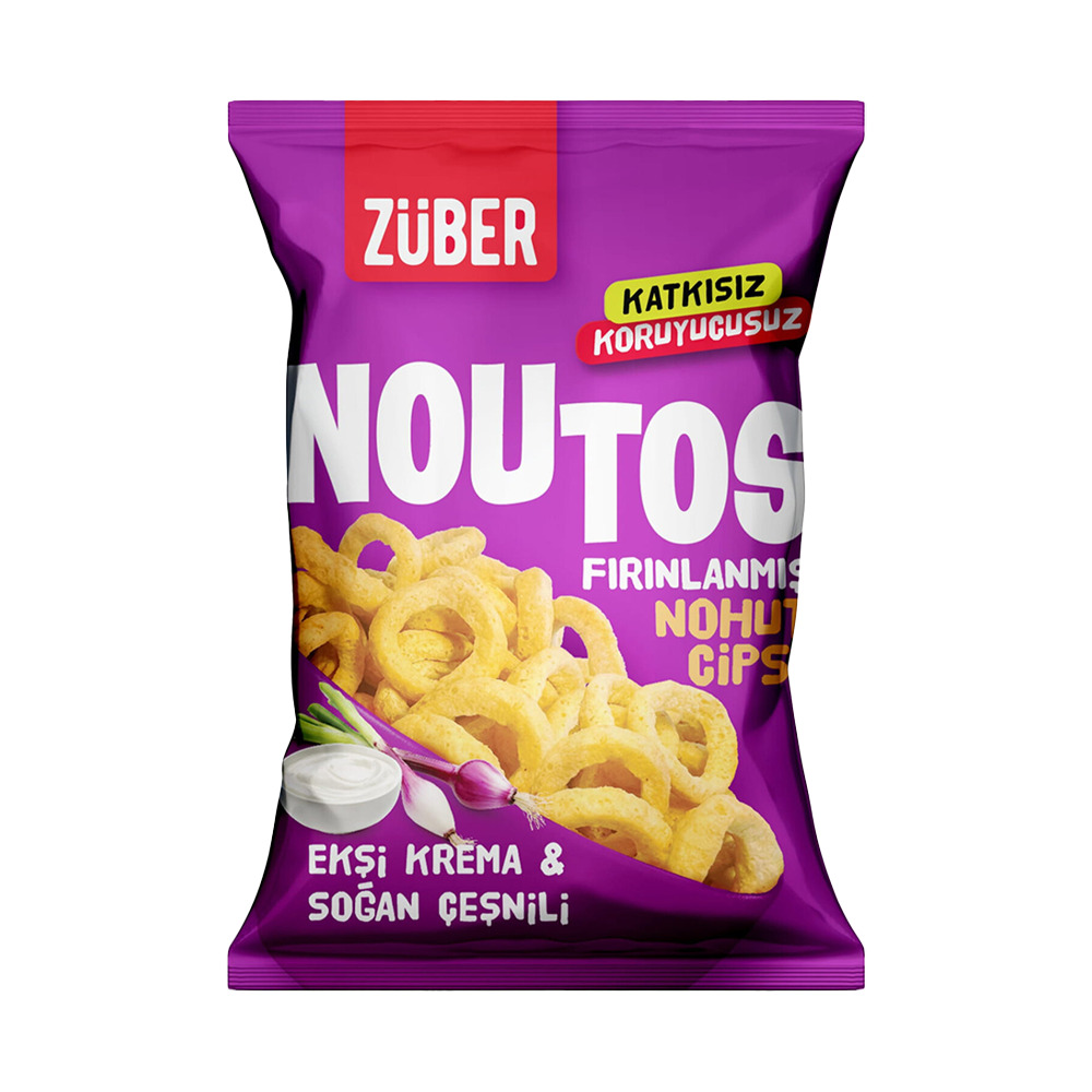 Züber Noutos Ekşi Krema & Soğan Çeşnili Nohut Cips 55Gr