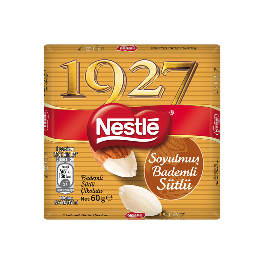 Nestle 1927 Çikolata 60Gr Sütlü Bademli**