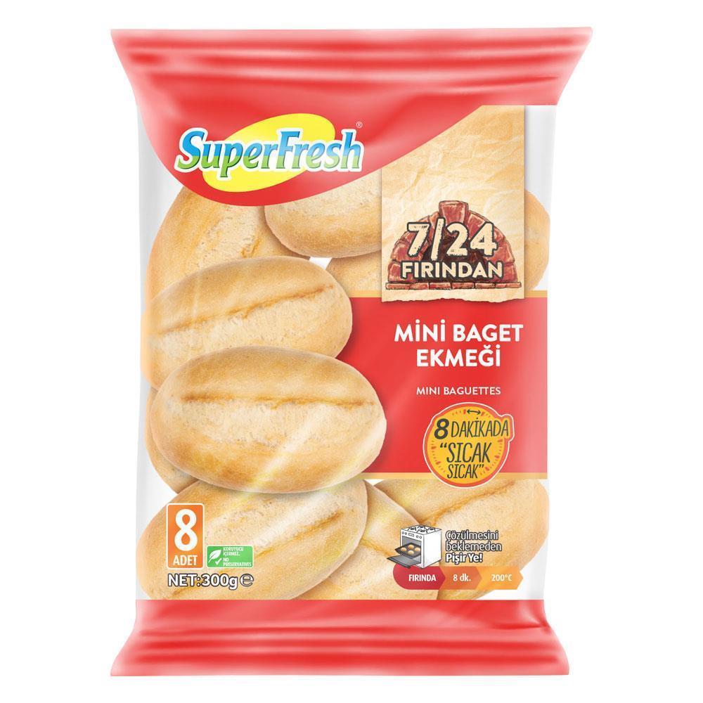 SuperFresh 7/24 Fırından Baget 8 li Sade