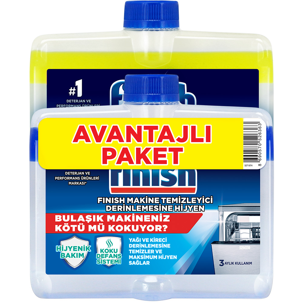 Finish Makine Temizleme 2*250 Ml