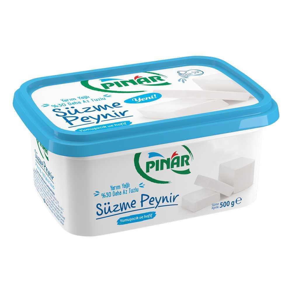 Pınar Süzme  %30 Az Yağlı Az Tuzlu Peynir 500 Gr