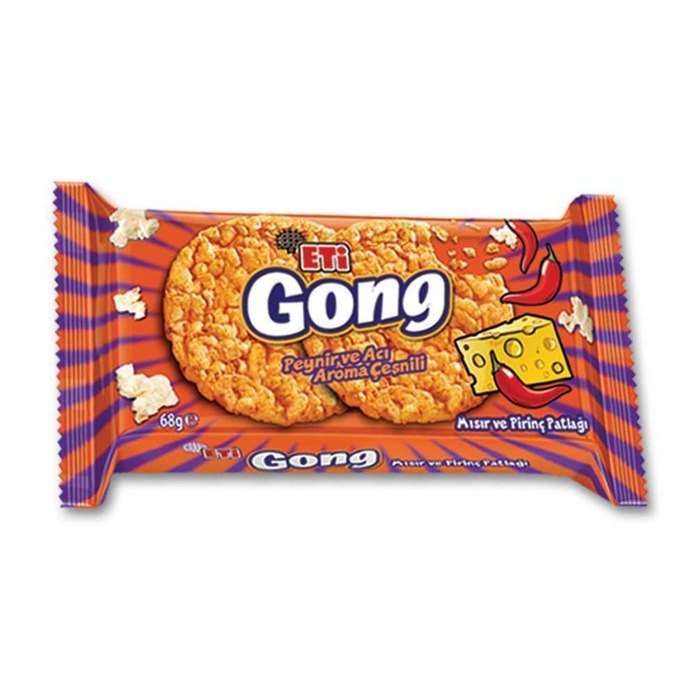 Eti Gong Peynir ve Acı Aromalı Mısır Pirinç Patlağı 68 Gr