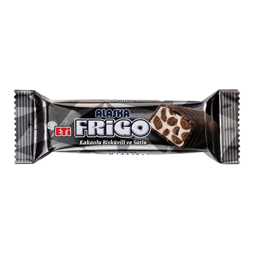 Eti Alaska Frigo Bitter Çikolata Kaplı Kakaolu Bisküvili Sütlü Soğuk Tatlı Bar