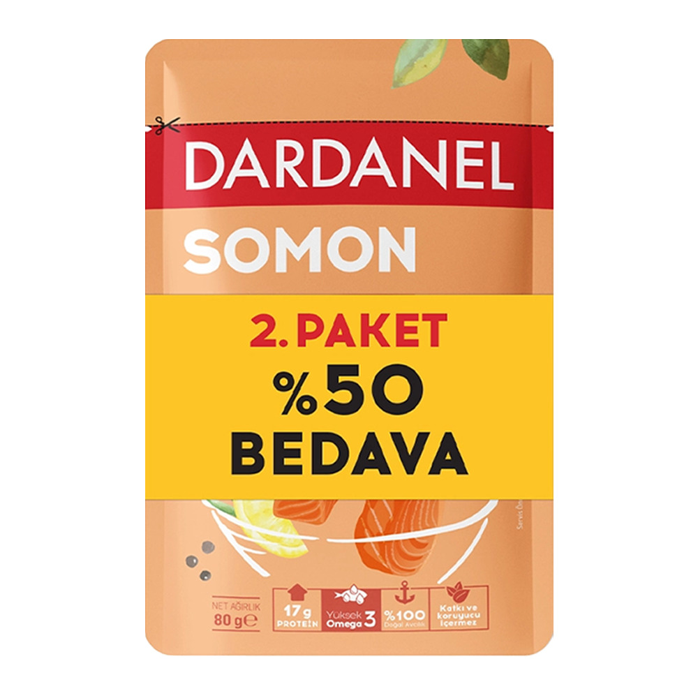 Dardanel Zeytin Yağlı Somon Poşet 80 GR 2.Si %50 Bedava**