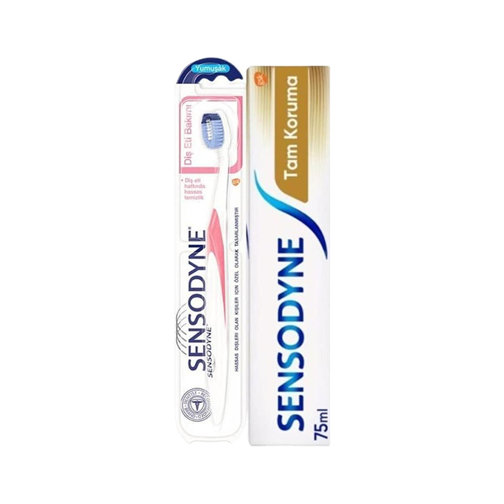 Sensodyne Diş Macunu Tam Koruma 75 Ml Gum Care Diş fırçası Hediyeli