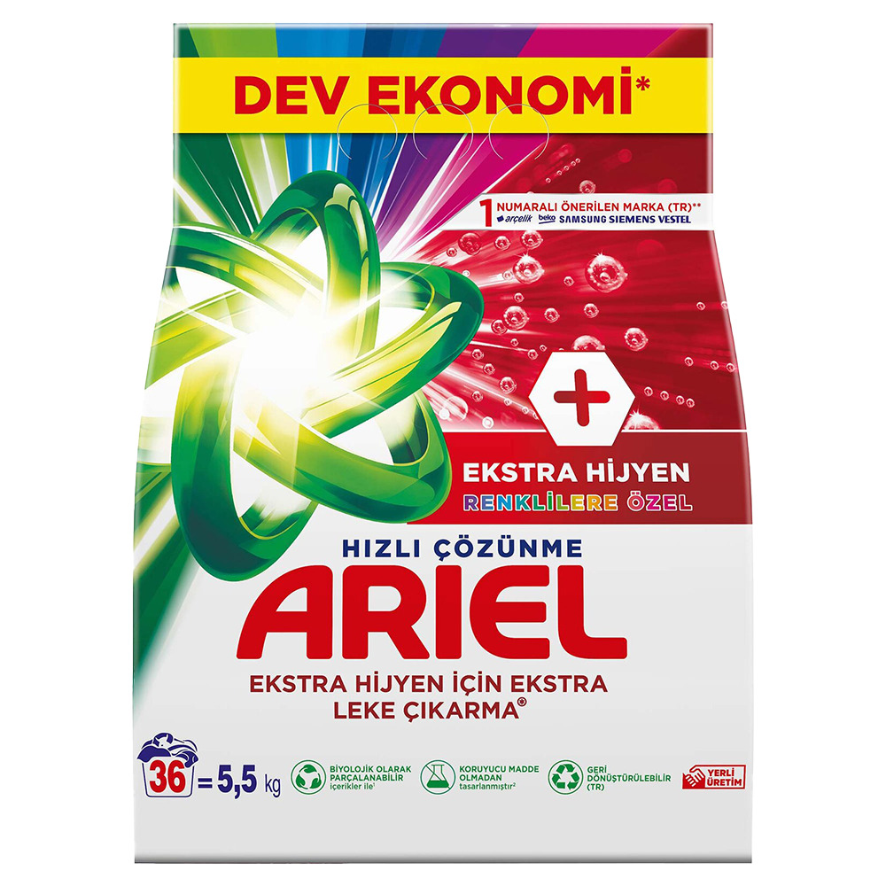 Ariel Deterjan Exstra Hijyen Renkliler 5,5kg