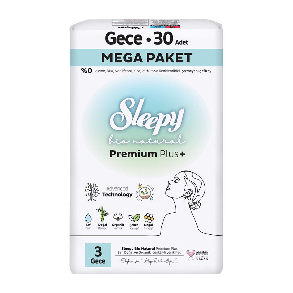 Sleepy Bıo Natural Mega Gece 30' Lu