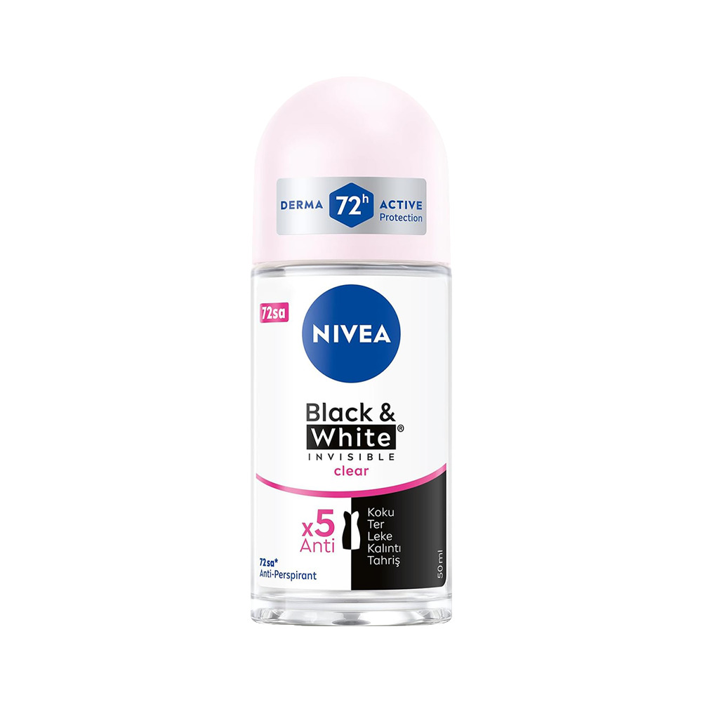 Nivea Invisible Black & White Clear Roll-On 50 Ml 