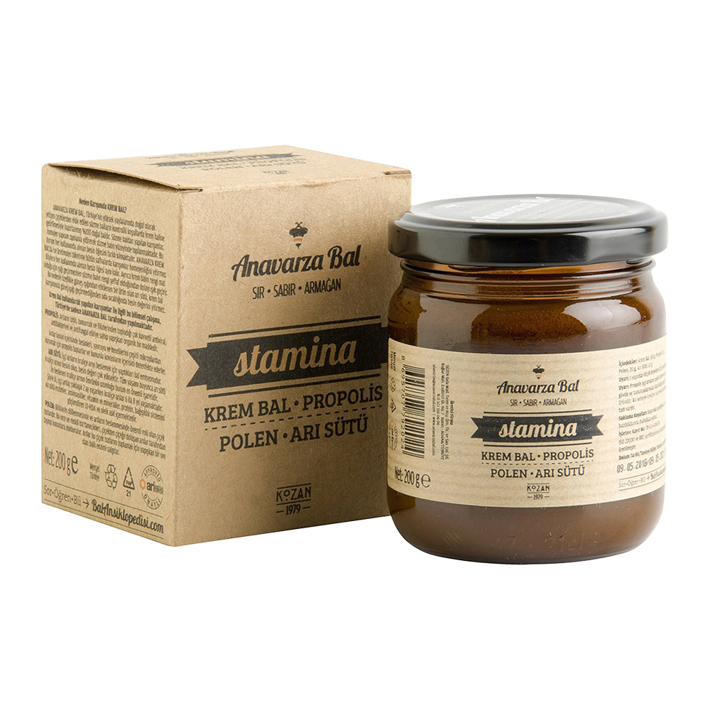 Anavarza Stamina Krem Bal Polen Arı Sütü ve Propolis Karışımı 200Gr