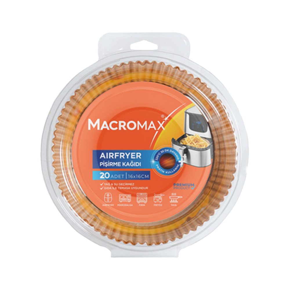 Macromax Aırfryer Pişirme Kağıdı 20 Li