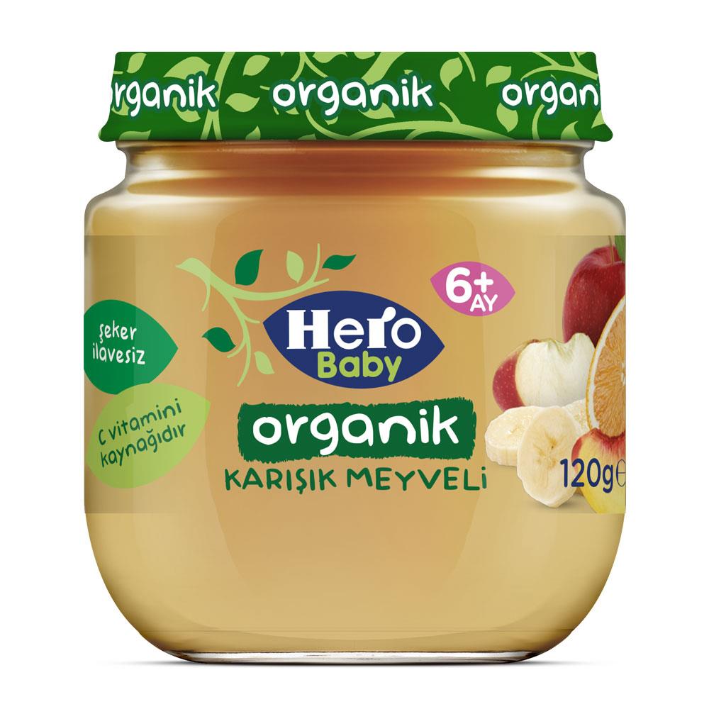 Hero Baby Organik Karışık Meyveli 120 Gr 
