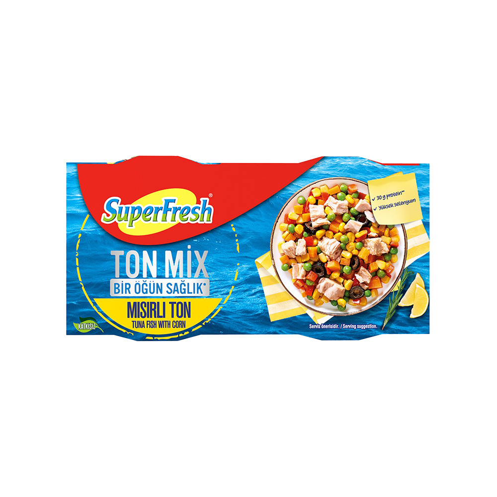 SuperFresh Ton Mix 2*150 Gr Mısırlı**