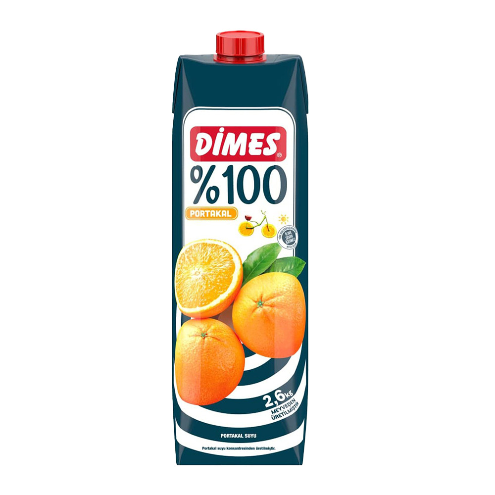 Dimes %100 1Lt Portakal Suyu
