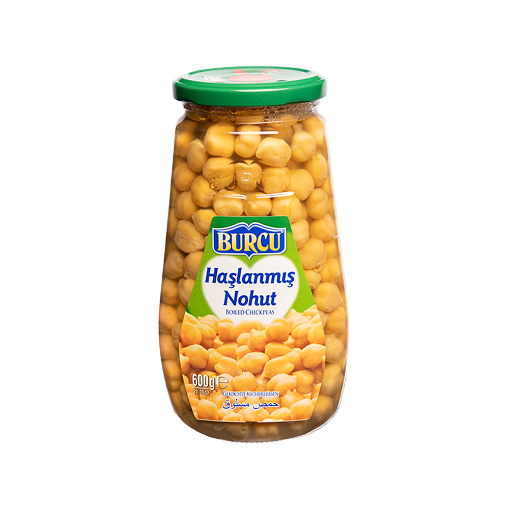 Burcu Haşlanmış Nohut 600 Gr Cam