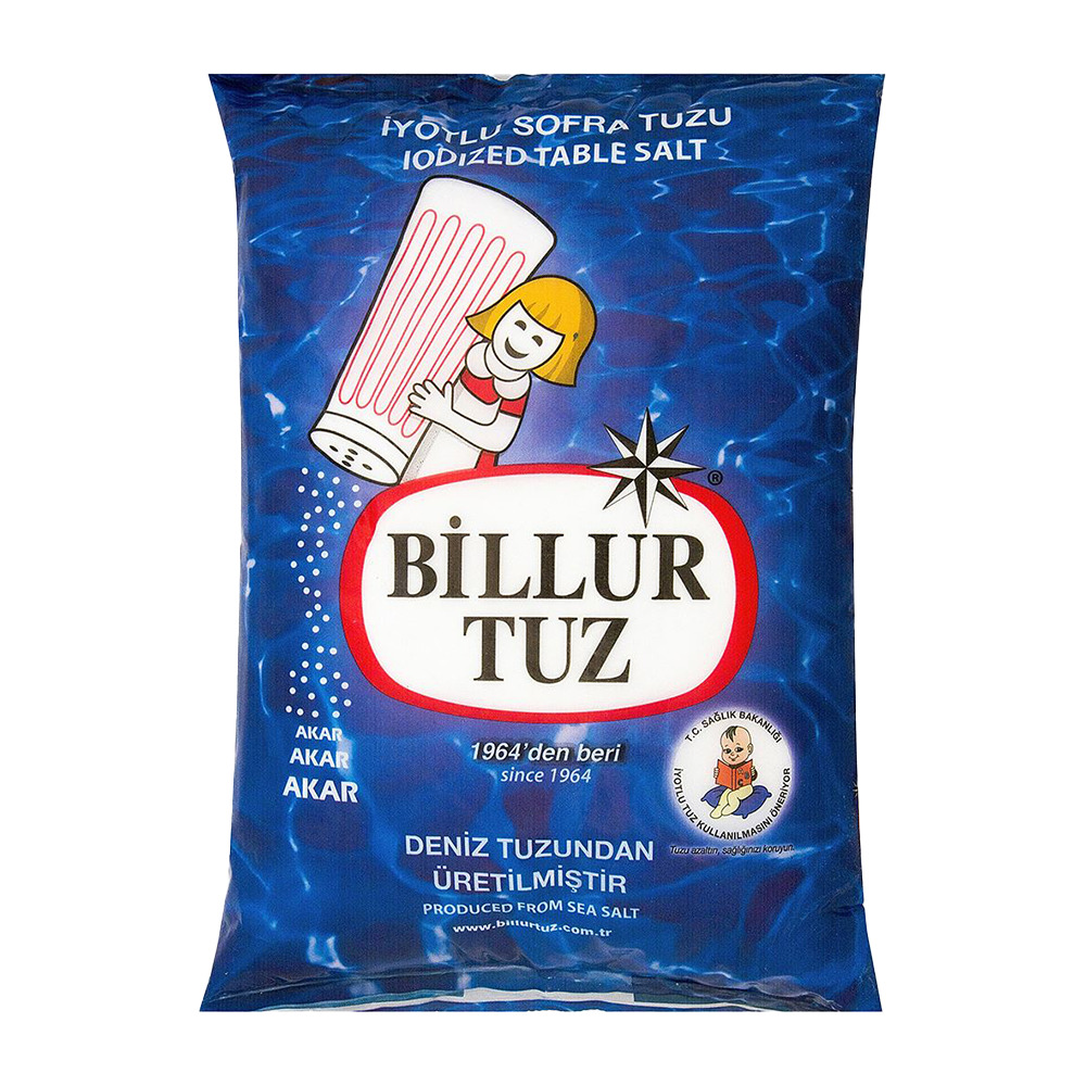 Billur Tuz İyotlu Sofra Tuzu 3 Kg