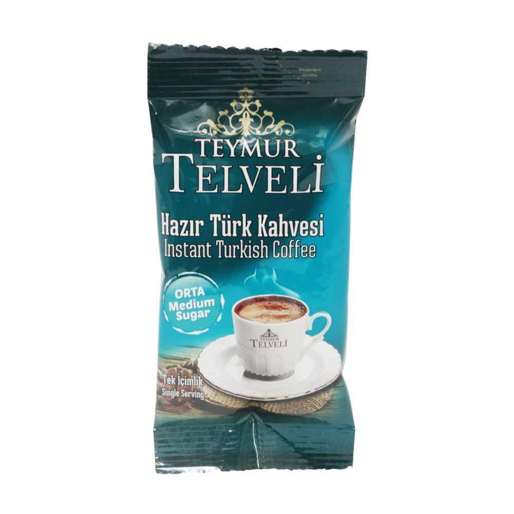 Teymur Telveli Hazır Türk Kahvesi Orta Şekerli 9 Gr