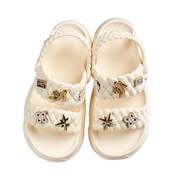 Sandalet Terlik Bayan Zenne Örgülü 5 Taşlı Ezo169.02