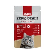 Jazzy Yaş Kedi Maması Tahılsız Yetişkin Dana Etli 80Gr