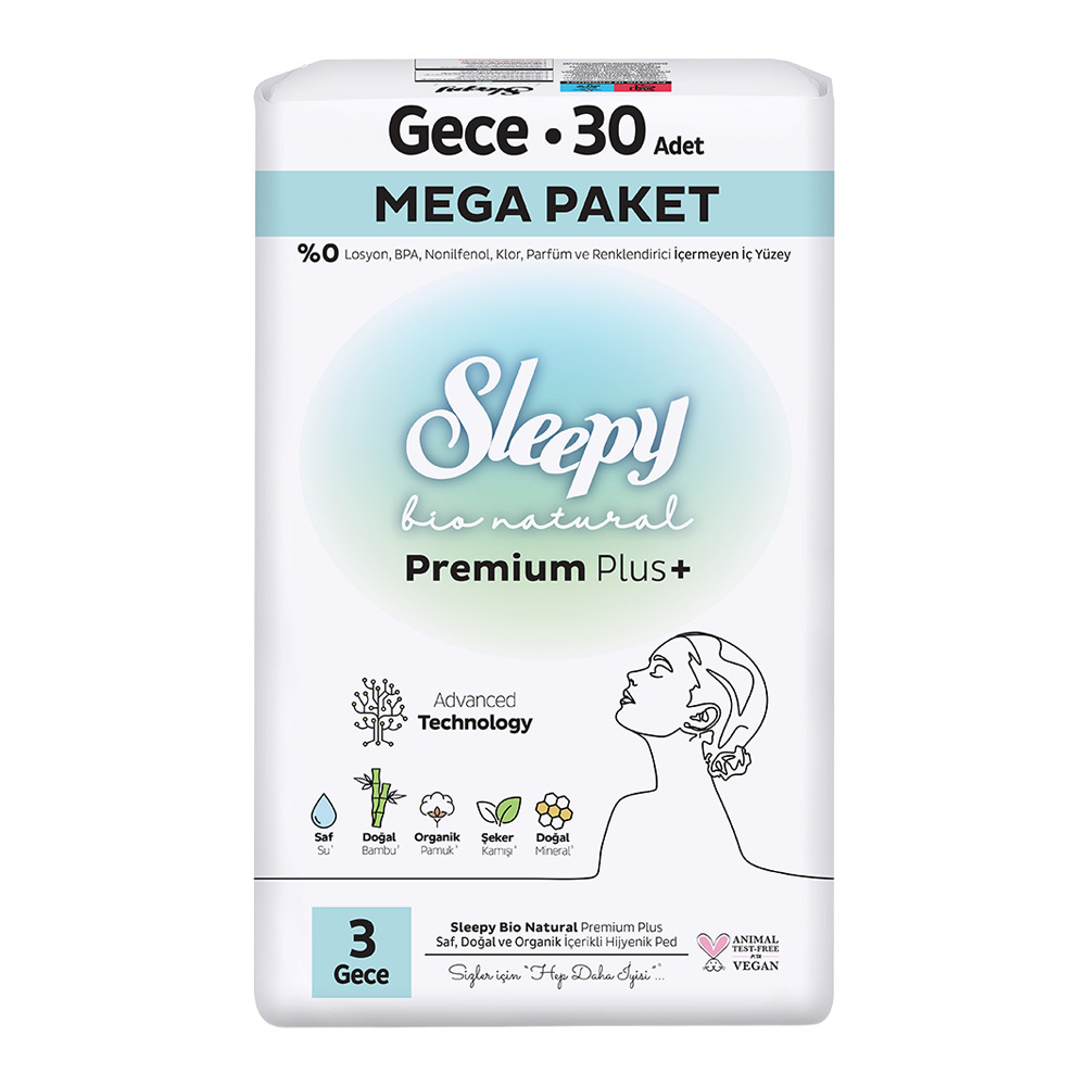 Sleepy Bıo Natural Mega Gece 30' Lu