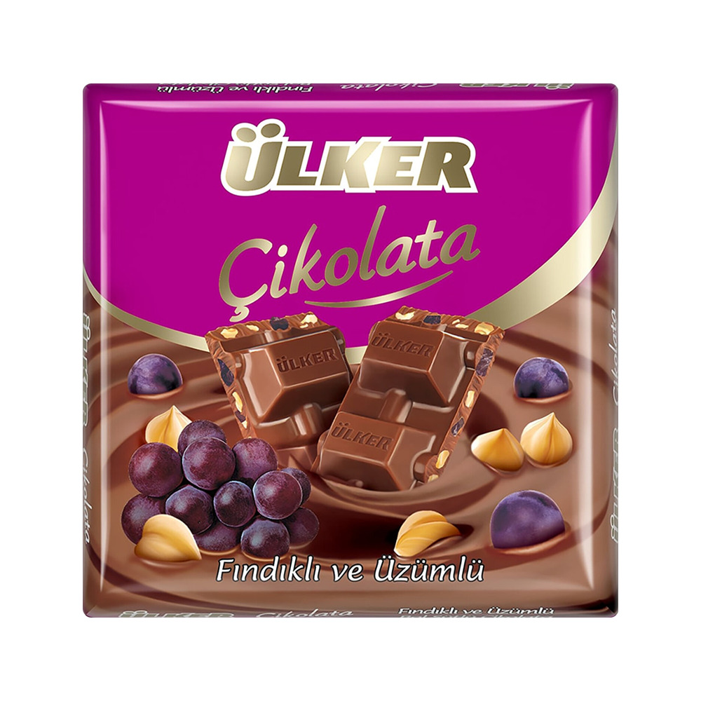 Ülker Çikolata Üzüm Fındıklı Sütlü 60 Gr