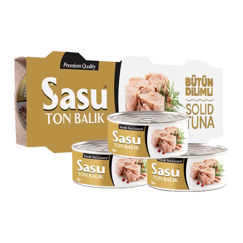 Sasu Ton Balığı Bütün Dilimli 3*80 Gr
