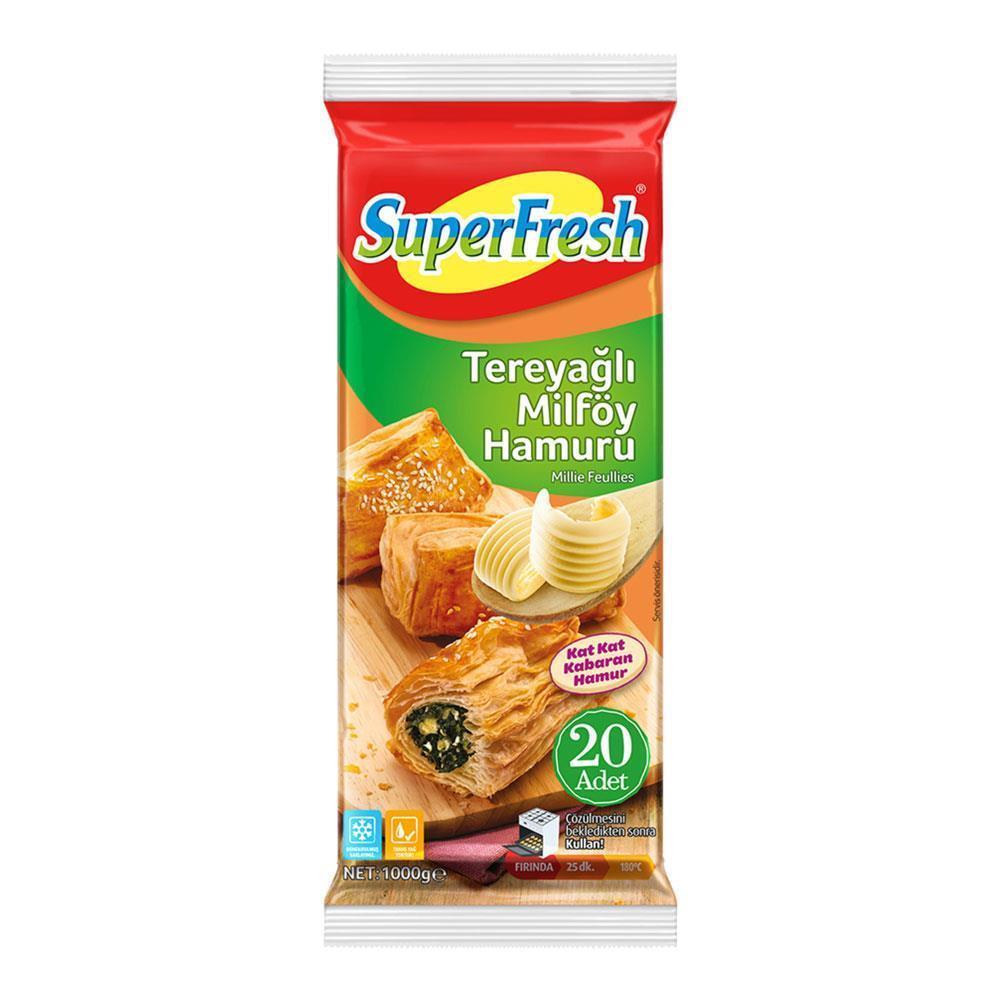 SuperFresh Tereyağlı Milföy Hamuru 1000 Gr.
