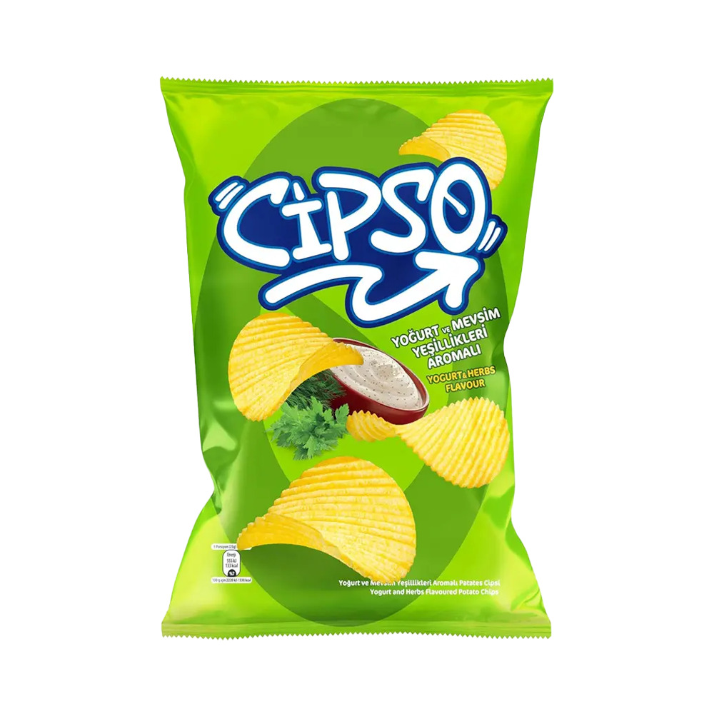 Cipso Patates Cipsi Yoğurt ve Mevsim Yeşillikleri 160 Gr