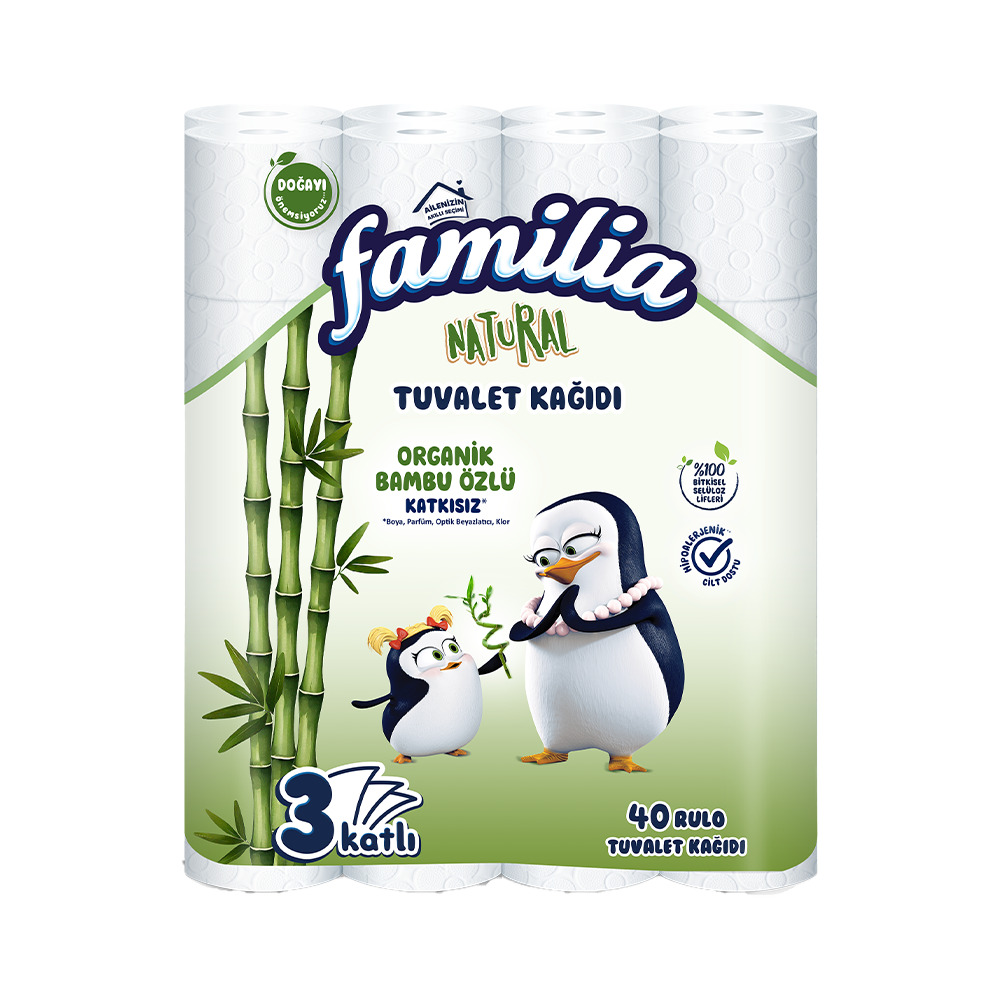 Famılıa Plus Natural Tuvalet Kağıdı 40 lı 3 Katlı