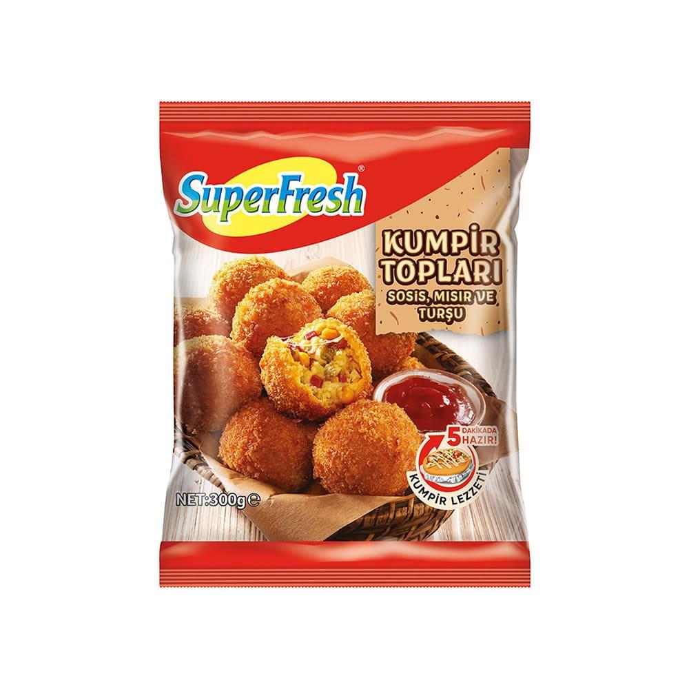 SuperFresh Kumpir Topları 300 Gr Sosis Mısır Turşu