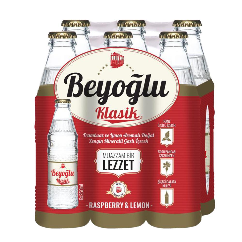 Beyoğlu Klasik Frambuaz&Limon Aromalı Gazoz 6x250 M
