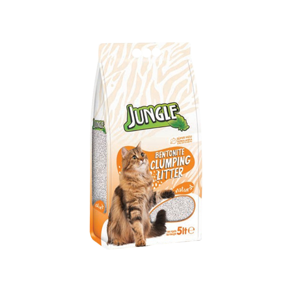 Jungle Kedi Kumu Bentonıt İnce Natural 5 Lt