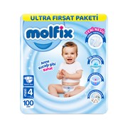 Molfix Çocuk Bezi 100Lü No:4 7-14Kg Ultra Fırsat Paketi