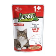 Jungle Kedi 100 Gr Pouch Yetiskin  Dana Eti Parçalı