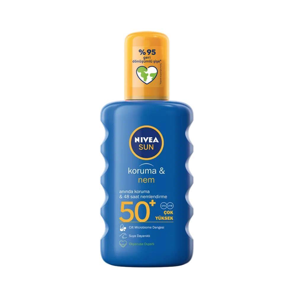 Nivea Sun SPF 50+ Koruma & 48 Saat Nemlendirme Güneş Kremi Sprey 200 Ml
