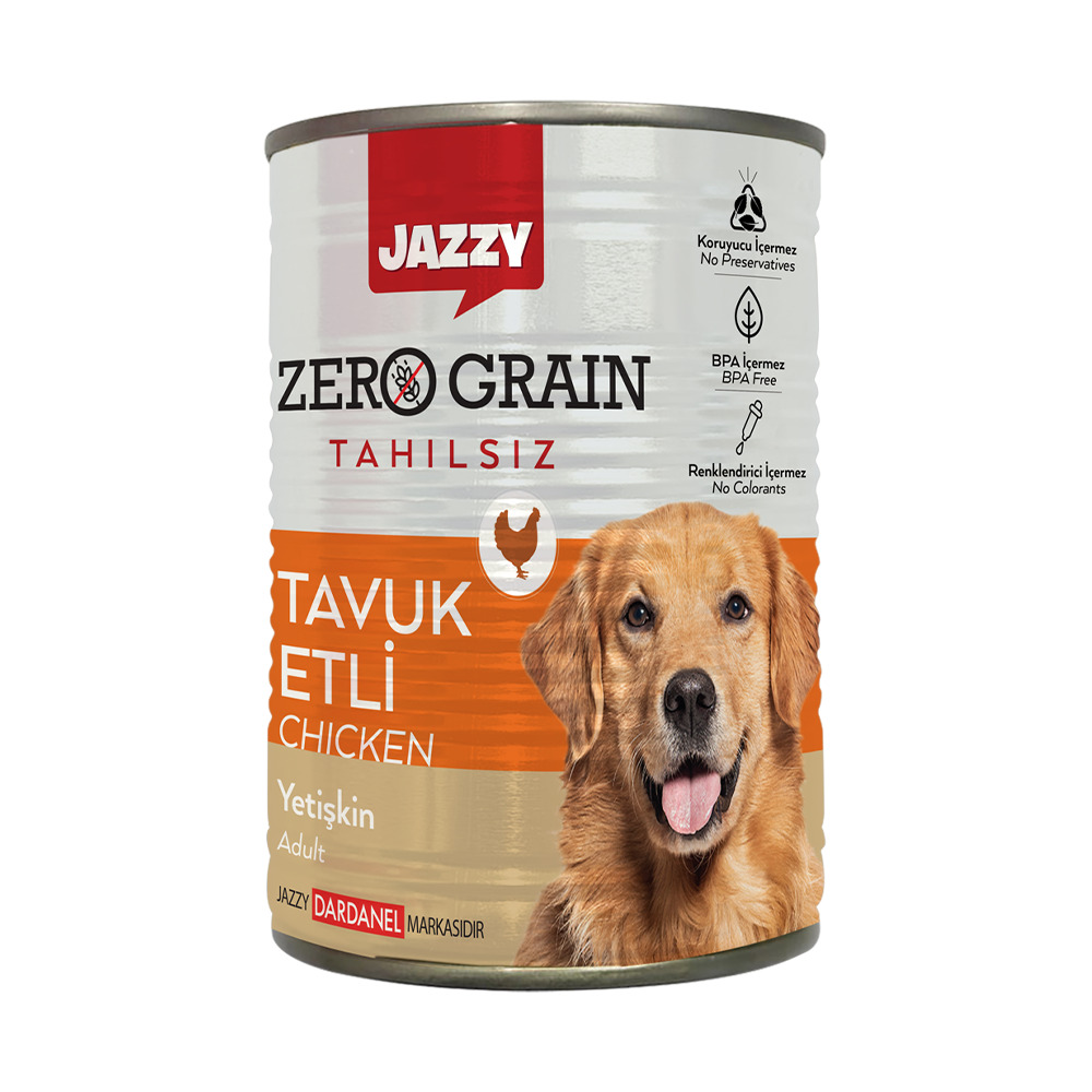 Jazzy Yaş Köpek Maması Tahılsız Yetişkin Tavuk Etli 380G
